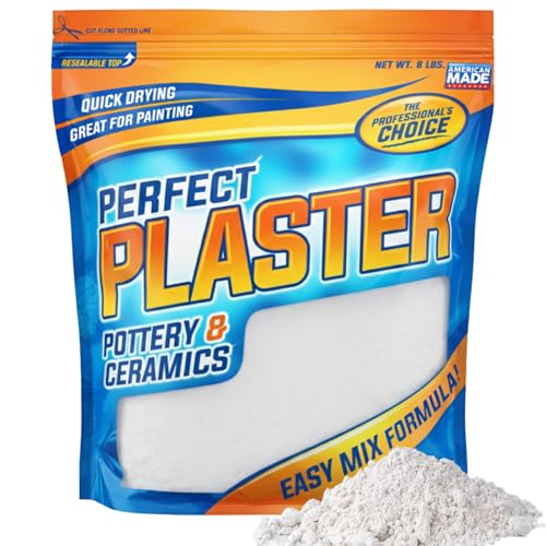Perfect Plaster for Pottery & Ceramic Slip Casting Molds, Non-Toxic Water-Based Powder Material for DIY Mold Making, Clay Reclaim Slabs, Sculptures & Crafts, Fast-Curing, USA Made, 8 lb Bag - size: 8 Lb