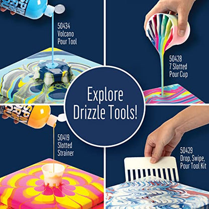 FolkArt Drizzle Tool Kit, 13 Piece Pouring Drop, Swipe, and Stir Tool Kit Perfect for Fluid Arts and Crafts Projects, 50429 - style: Drop, Swipe, and Stir Kit