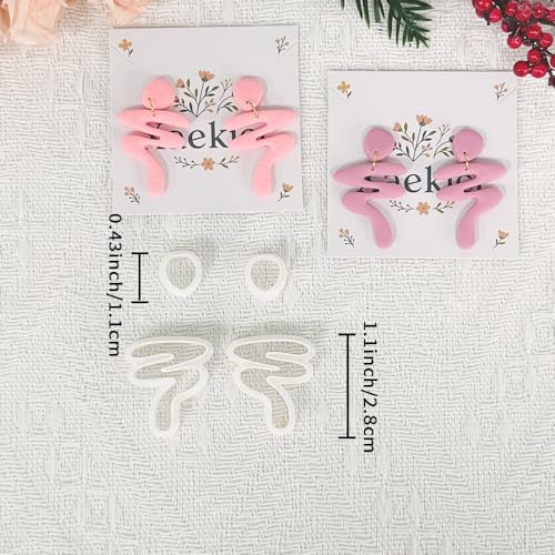 Xaekicr Abstract Woman Shape Polymer Clay Cutters – Modern Clay Earring Cutters for Jewelry Making, Clay Tools for Polymer Clay Molds, Set of 2 - color: U color