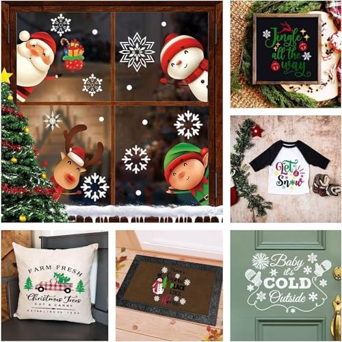2PCS Christmas Self-Adhesive Silk Screen Stencils,HOHOHO Screen Printing Stencils for Craft Xmas Believe Stencil Transfers Gnomes Reusable Stencils for Painting on Wood T-Shirt Fabric Holiday Card - color: 2pcs HOHOHO stencils