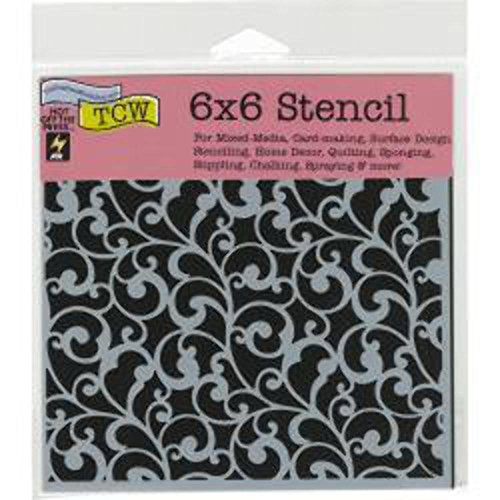 Crafters Workshop TCW710S Template 6"x6"-Endless Swirls - style: Endless Swirls