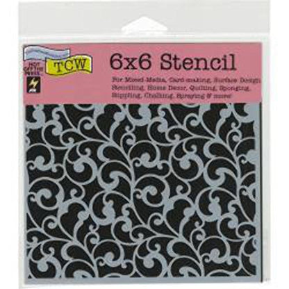 Crafters Workshop TCW710S Template 6"x6"-Endless Swirls - style: Endless Swirls