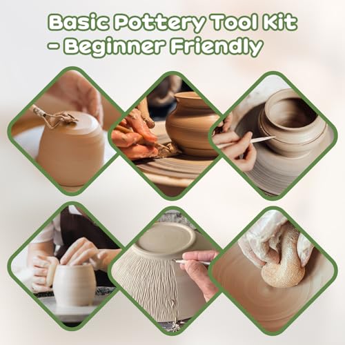 Huanyu Pottery Wheel Machine 25 cm/10" with Foot Pedal, Electric Ceramic Forming Machine with Detachable Basin DIY Art Clay Potter's Wheel for Beginners Adults At Home Pottery