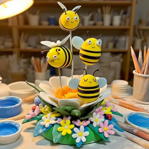 Lightweight Clay - Air Dry Clay, Ultra Light & Soft, Safe & Non-Toxic, Moldable & Flexible, DIY Modeling Clay for Anime Figures, Sculpting, Molding, Creative Art Crafts - color: Yellow