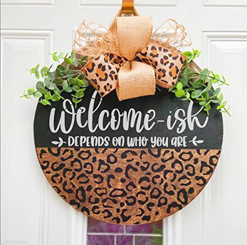 Welcome Stencils for Painting on Wood Welcome Stencil for Wood Sign 12" Reusable Templates Brick/Leopard Print/Herribone/Cow Print Pattern Stencil - style: Daily 12p