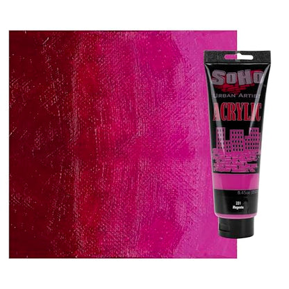 Soho Urban Artist Heavy Body Acrylic Paint - 250 ml Tube - Magenta - Thick, Rich Color, Excellent Coverage, Professional Quality - Artists Acrylic Paint - color: Magenta, size: 8.45 Fl Oz (Pack of 1)