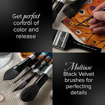 Black Velvet® Beginning Round W/C Set, 3 piece Set Rounds Size 2, 6, 10 - color: Watercolor Beginning Round Set, size: 3 Pc