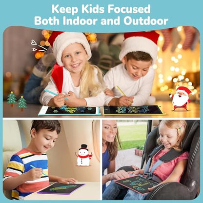TECJOE 4 Pack LCD Writing Tablet, 8.5 Inch Colorful Drawing Board, Kids Travel Games Activity Learning Toys, Birthday Gifts for 3-8 Year Old Boys Girls Toddlers Preschooler - color: Blue & Purple & Green & Dark Blue