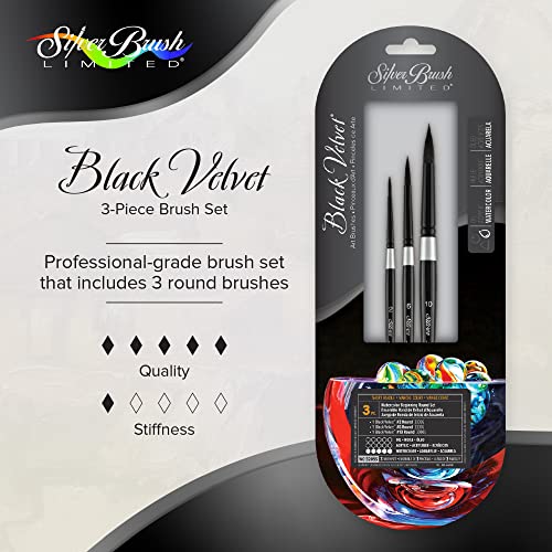 Black Velvet® Beginning Round W/C Set, 3 piece Set Rounds Size 2, 6, 10 - color: Watercolor Beginning Round Set, size: 3 Pc