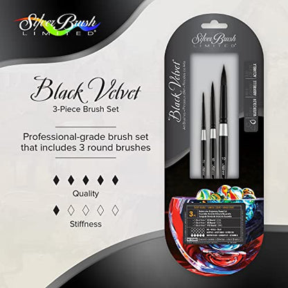 Black Velvet® Beginning Round W/C Set, 3 piece Set Rounds Size 2, 6, 10 - color: Watercolor Beginning Round Set, size: 3 Pc