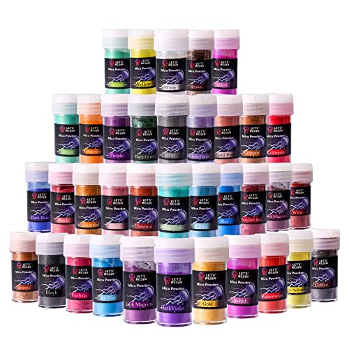 LET'S RESIN Silicone Mold Making Kit and 36 Colors Mica Powder