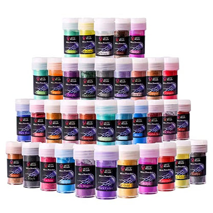 LET'S RESIN Silicone Mold Making Kit and 36 Colors Mica Powder