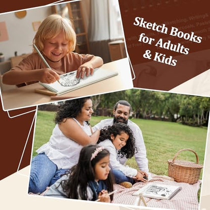 5 Pack Sketch Book 8.5×11 inch, Spiral Sketch Pad 300 Sheets Each(68lb/100gsm), Drawing Painting Sketchbook for Kids, Beginners, Artists - color: 5 Pack, size: 8.5" x 11"