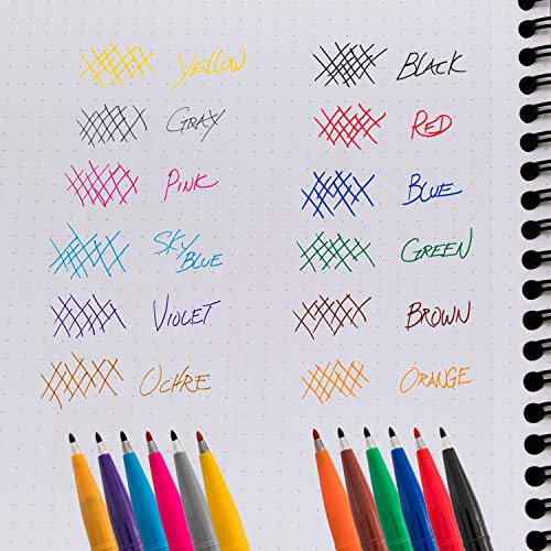 Pentel Arts Sign Pen Brush Tip, Assorted Ink, 6-Pk (S520RBP6M)