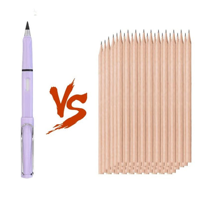 Pencil with 3 Replaceable Tip Set Writing No Ink Pen Office School Supplies Stationery(white-Dinosaur Doodle4) - color: white-Dinosaur Doodle4