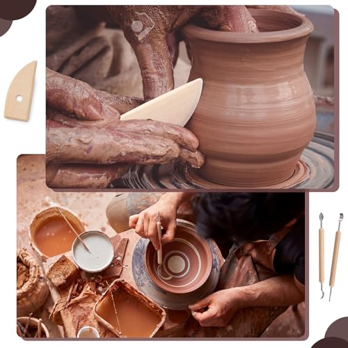 Gersoniel Air Dry Clay Kit 5.51lbs Pottery Clay with 40 Pcs Pottery Tool Sculpting Tool Set All-Purpose Modeling Clays DIY Painting Making Set with Paint, Sculpting Tools, Storage Bag, Craft Lover