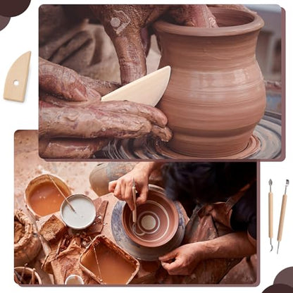Gersoniel Air Dry Clay Kit 5.51lbs Pottery Clay with 40 Pcs Pottery Tool Sculpting Tool Set All-Purpose Modeling Clays DIY Painting Making Set with Paint, Sculpting Tools, Storage Bag, Craft Lover