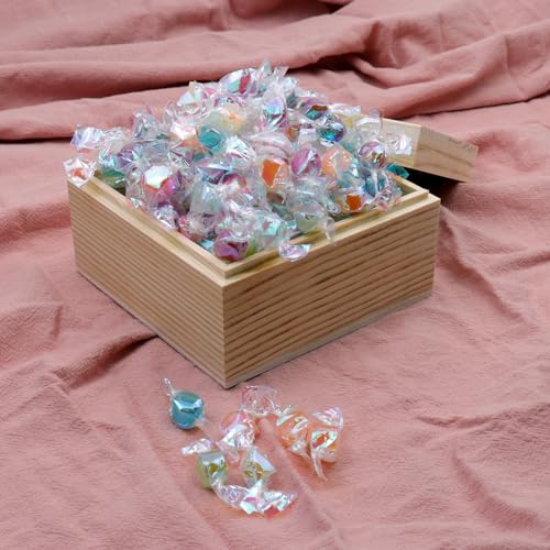 MY MIRONEY 2Pcs Wooden Unfinished Storage Box with Top Lid 4.72" x 4.72" Square Wooden Pine Box DIY Craft Stash Boxes Gift Box for Arts Hobbies and Home Storage - size: 4.72" x 4.72"