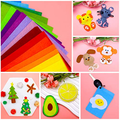IOOLEEM Pre-Cut Craft Felt Squares - 108pcs, 4"x4" (10 cm x 10 cm), White Felt Fabric Sheets for Sewing & Crafts - color: White, size: Plain 4x4 inches (10x10cm)