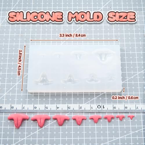 Nuvretk 8 Cute Silicone Molds for Needle Felting - Cat Nose Shapes for Stuffed Animals, DIY Crafts, and Accessories (Triangle) - size: CAT-Triangle