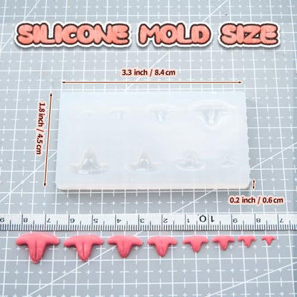Nuvretk 8 Cute Silicone Molds for Needle Felting - Cat Nose Shapes for Stuffed Animals, DIY Crafts, and Accessories (Triangle) - size: CAT-Triangle