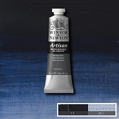 Winsor & Newton Artisan Water Mixable Oil Colour, 1.25-oz (37ml), Paynes Gray - color: Paynes Gray, style: 1.25-oz