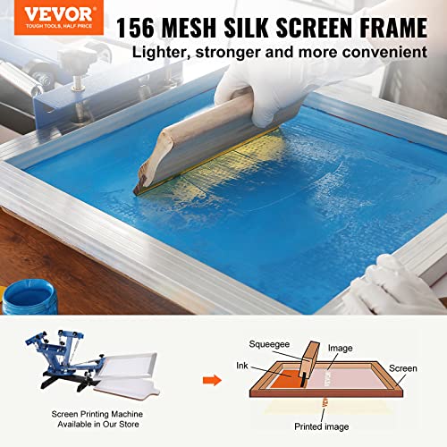 VEVOR Screen Printing Kit, 6 Pieces Aluminum Silk Screen Printing Frames, 10x14inch Silk Screen Printing Frame with 156 Count Mesh, High Tension Nylon Mesh and Sealing Tape for T-Shirts DIY Printing - size: 10x14inch-6