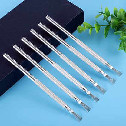 Pengxiaomei 6pcs Clay Needle Tools, Feather Wire Texture Tool for Clay Pottery Sculpting Texturing Modeling Tools