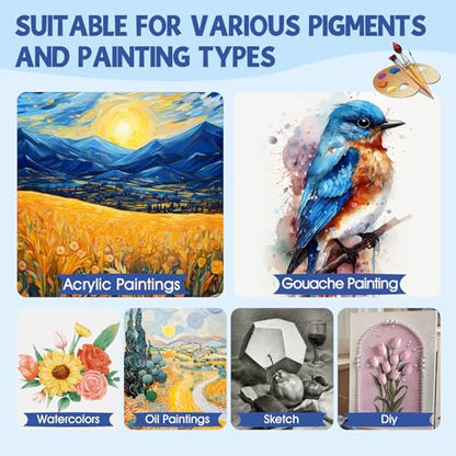 FUMILE Stretched Canvas for Painting, Blank Canvases for Painting Multi 12 Pack 3x5, 5x7, 8x10, 9x12, 11x14, 12x16 (2 of Each), Primed Acid Free Painting Canvas for Beginners & Artists. - size: 3x5,5x7,8x10,9x12,11x14,12x16