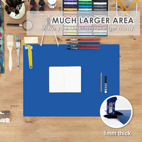 31.5" x 23.6" Extra Large Silicone Mat for Resin Casting, Crafts and Epoxy, Nonstick Silicone Sheet for Jewelry Casting Molds, Countertop Protector Mat Heat Resistant Placemats by Foepoge, Dark Blue - color: Dark Blue
