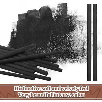 Gueevin 25 Pcs Willow Charcoal Sticks, Willow Charcoal, Artists, Beginners, Students, Perfect for Sketching, Drawing, Shading, and Fine Back to School Christmas Art Gifts (5-7mm) - size: 5-7mm