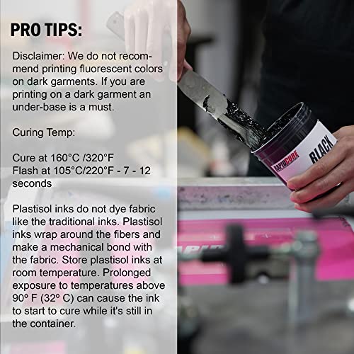 Screen Printing Fabric Ink Black (Quart - 32oz.) - Plastisol Ink for Screen Printing, Fast Curing Fabric Paint - Screen Print Direct®, USA Made - color: Black, size: 32 fl oz