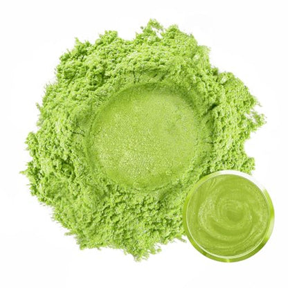 Matio Mica Powder, 1.8oz/ 50g Leaf Green Pearlescent Effect Mica Powder for Epoxy Resin Natural Color Pigment for Soap Making, Bath Bomb, Candle Dye, Resin Craft, Paint,Nails,Jewelry, Slime Pigment - color: Leaf Green