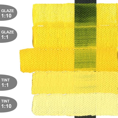 GOLDEN Fluid Acrylics, Benzimidazolone Yellow Medium, 1 fl. oz. Bottle, Professional Acrylic Paint, Semi-Transparent