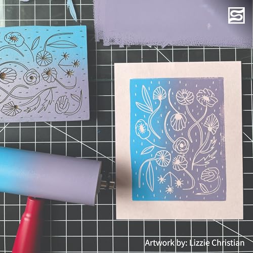 Speedball 3805 Water Soluble Block Printing Ink – Bold Color With Satin Finish AP Non-toxic 8 Fl. Oz., Yellow - color: Yellow