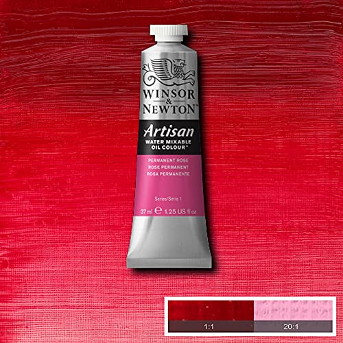 Winsor & Newton Artisan Water Mixable Oil Colour, 1.25-oz (37ml), Permanent Rose - color: Permanent Rose, style: 1.25-oz