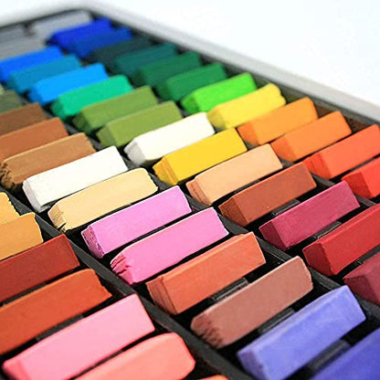 HA SHI Soft Chalk Short Pastels 64 Colors + Pastel Holder
