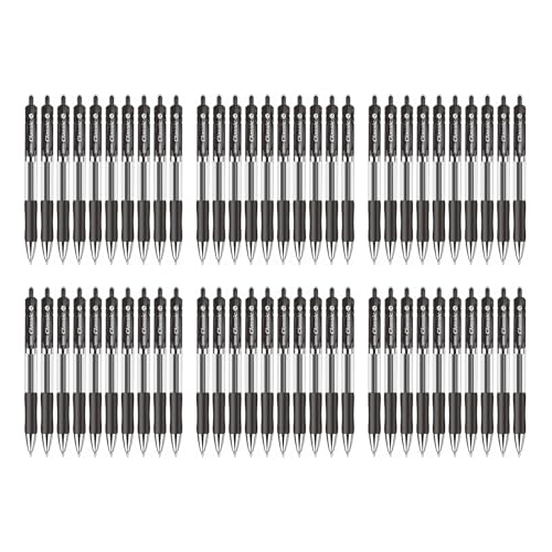 Classic Retractable Gel Roller Pens, 0.7mm Fine Point (Black Ink - 60 Packs) - color: Black Ink - 60 Packs
