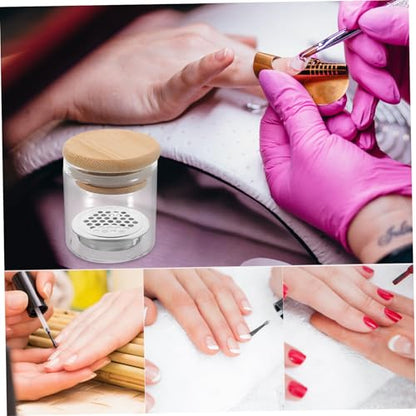 Nail Art Brush Cleaning Cup with Mesh Filter Multifunctional Wash Supply for Manicure Tools with Lid for Professional Nail Care