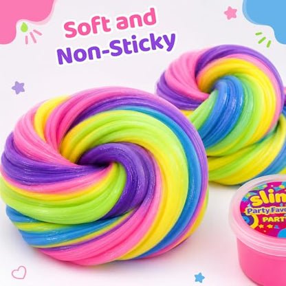 80 Pack Butter Slime Kit for Party Favors, Mini Bulk Scented Slime for Kids, Birthday Gifts for Boys Girls, Soft Non-Stick Sludge Toy for Stress Relief, School Classroom Rewards, Easter Fillers - style: 80 Pcs Butter Slime