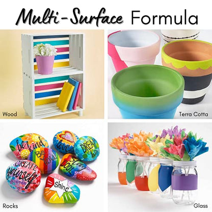 Apple Barrel Multi-Surface Paint Set (2-Ounce), Colors, 32 Fl Oz, 16 Piece