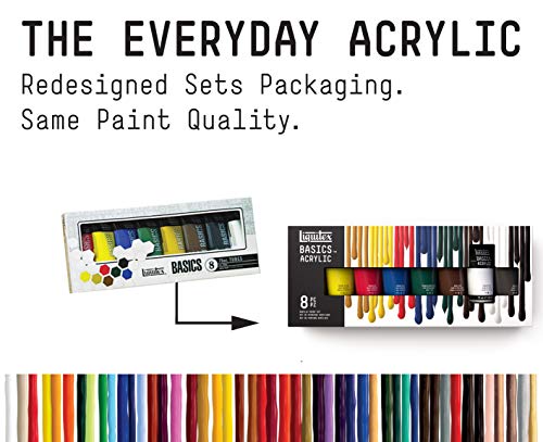 Liquitex BASICS Acrylic Paint Set, 8 x 75ml (2.4-oz) Tube Paint Set - style: 8 x 75ml (2.4-oz)