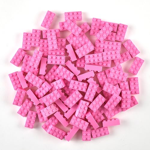 Strictly Briks Classic Bricks Starter Building Set - Brick Set for Kids - Creative Toy & Play Kit for Ages 3+ - Building Blocks for Endless Play & Compatible with Top Brands - 96 Pc, Pink 2×4 - color: Pink 2x4 - 96 Pieces