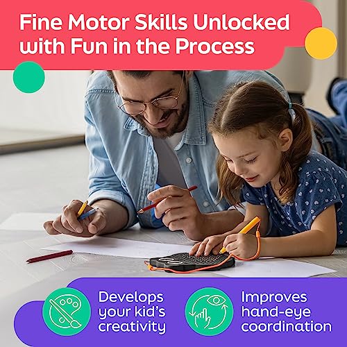 AYNAT FUN Magnetic Drawing Board for Kids & Toddlers with Beads and Magnet Stylus Pen - Magnetic Travel Toy for Airplane & Car Ride Activities for Kids - color: Black