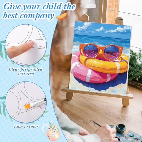 Sherr 12 Pcs Pre Drawn Canvas Pre Printed Canvas for Adults Sip and Paint Party Canvases Painting Kit for Summer Easter Mother's Day Party Favor(Hawaiian Holiday,8 x 10 Inch) - size: 8 x 10 Inch, style: Hawaiian Holiday