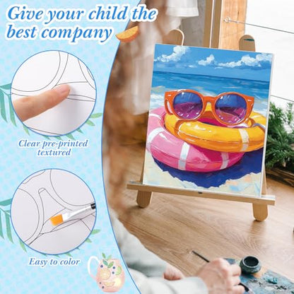 Sherr 12 Pcs Pre Drawn Canvas Pre Printed Canvas for Adults Sip and Paint Party Canvases Painting Kit for Summer Easter Mother's Day Party Favor(Hawaiian Holiday,8 x 10 Inch) - size: 8 x 10 Inch, style: Hawaiian Holiday