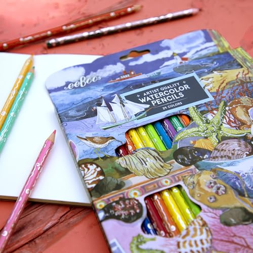 Watercolor Pad with Seashells by eeBoo - style: Seashells