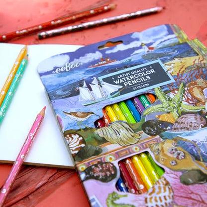 Watercolor Pad with Seashells by eeBoo - style: Seashells