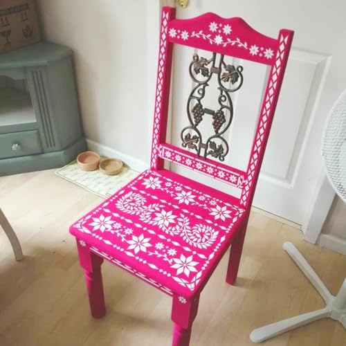 Border Stencils for Painting on Wood, Furniture Stencil for Crafts Reusable Wood Burning Drawing Art Paint Stencils and Patterns for Wall Table Chair Cabinet Canvas Furniture