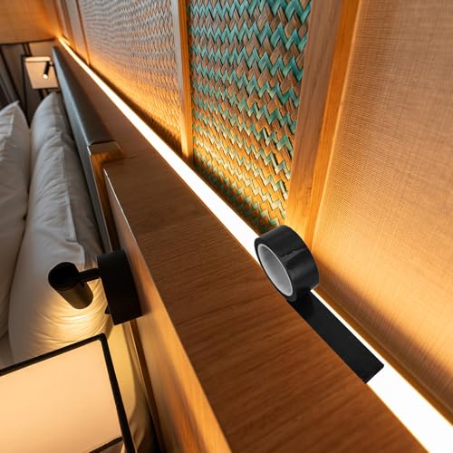 OUNONA 1 Roll Blackout Tape for Electronics - 1.6" x164ft PET Film Light Blocking Adhesive Tape - Heat Resistant and Waterproof - Single-Sided for LED Lights Screens and Glare Shielding - size: 5000.00X4.00X0.10CM